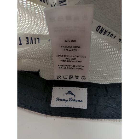 Tommy Bahama Slideback Mesh Back Hat Gray & White Embroidered Logo One Size - Picture 11 of 11